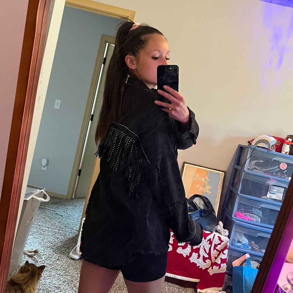 Zara Black Denim Jacket